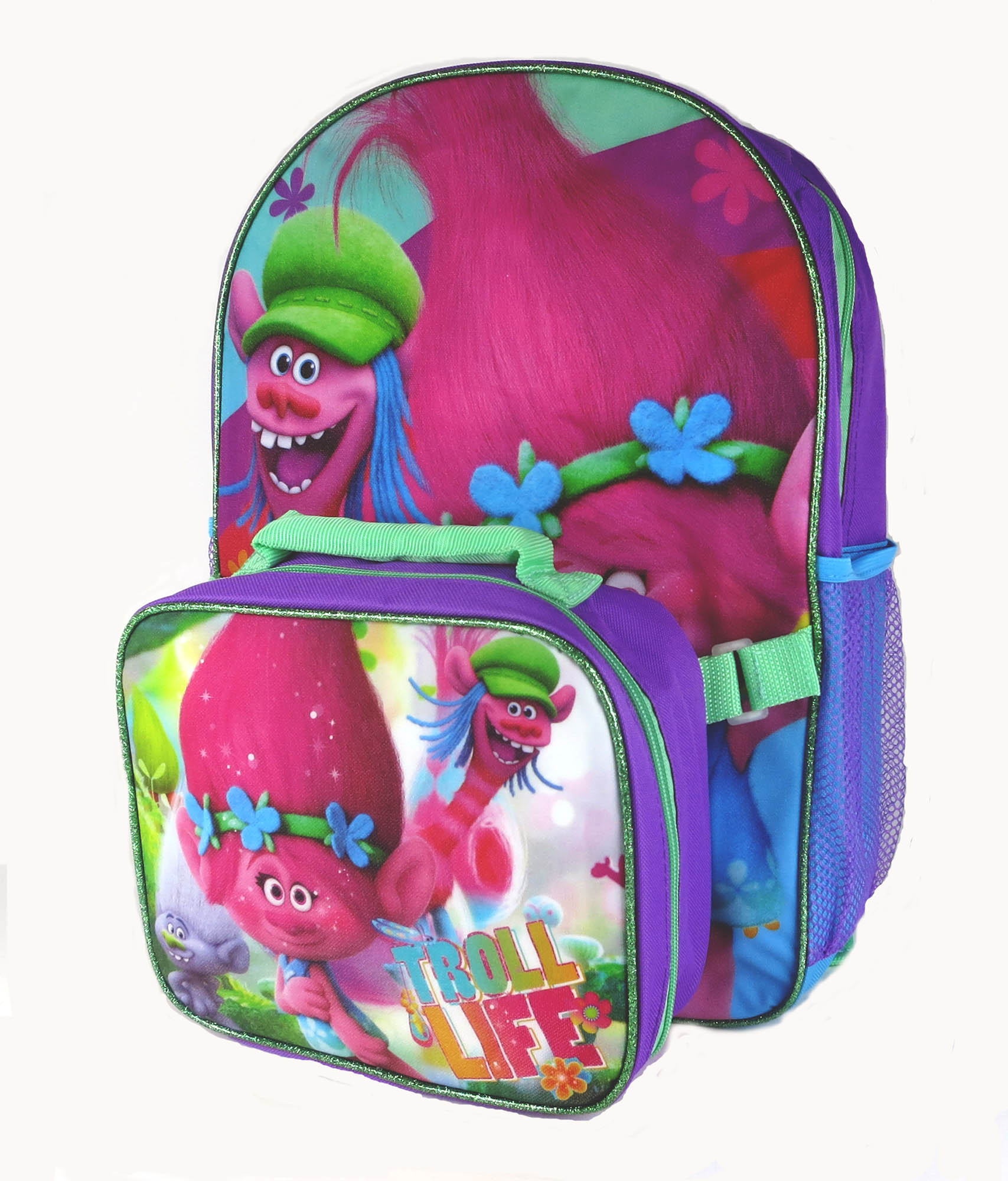 trolls backpack and lunchbox