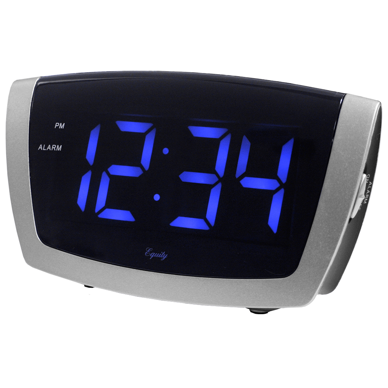 La Crosse Clock 75904 Large Blue LED alarm clock with USB port