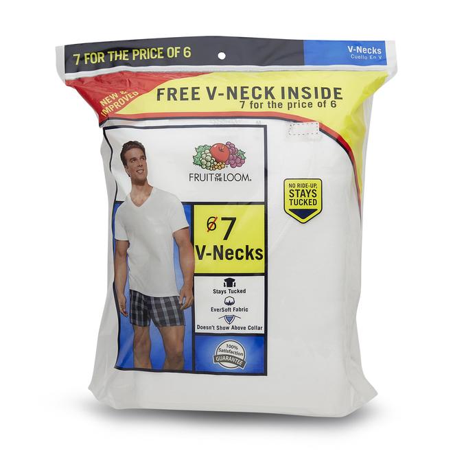 Fruit of the Loom Men's 7Pack VNeck TShirts