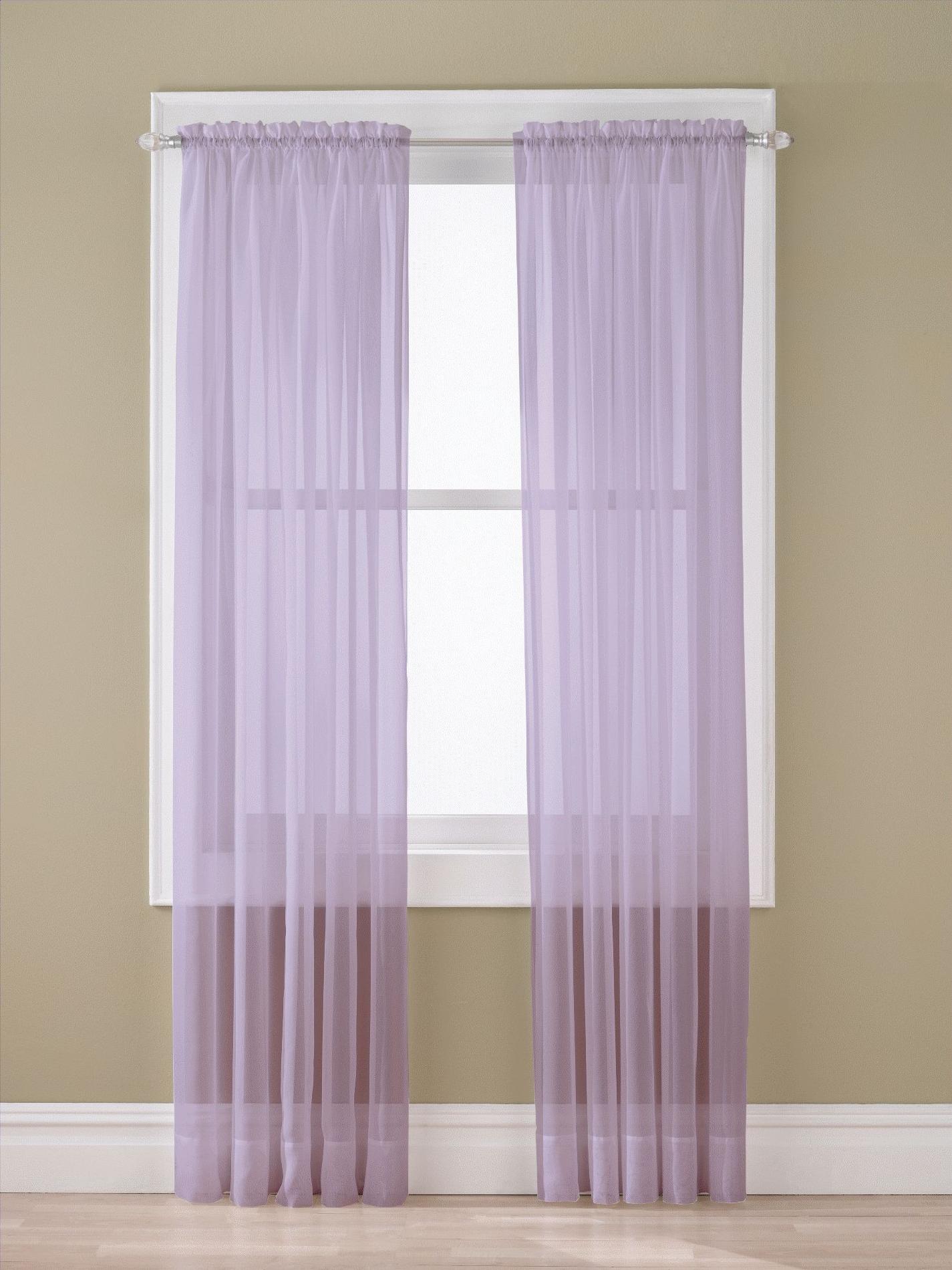 Essential Home Sheer Voile Panel Lavender Home Home