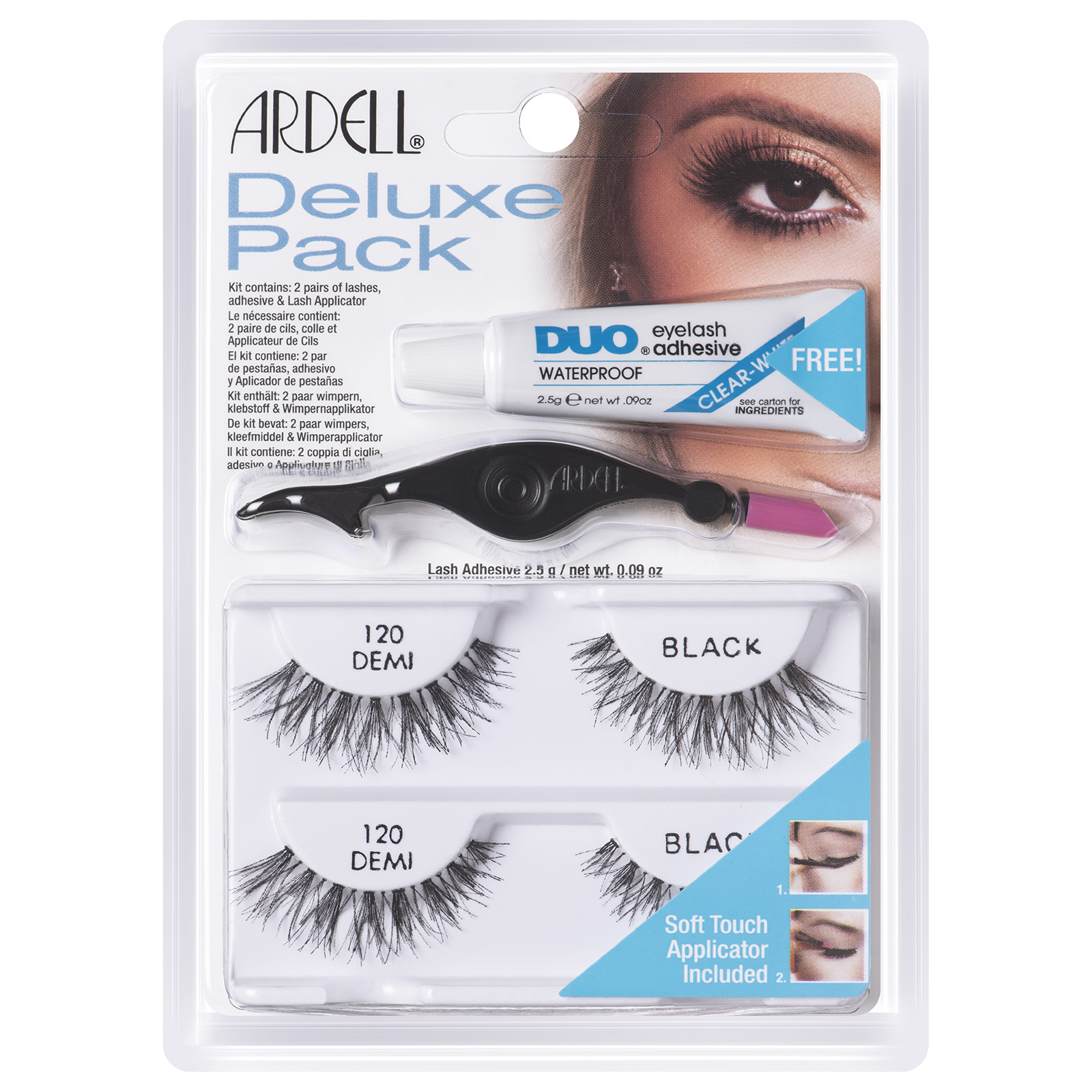 UPC 074764652232 product image for False Eyelash Deluxe Kit #120. Includes two pair of black lashes, lash applicato | upcitemdb.com