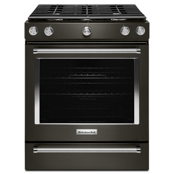 KitchenAid KSGG700EBS 5.8 cu. ft. 30" 5Burner Gas Convection SlideIn
