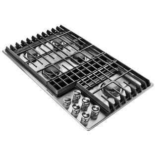 KitchenAid KCGD506GSS 36" 5-Burner Downdraft Gas Cooktop ...