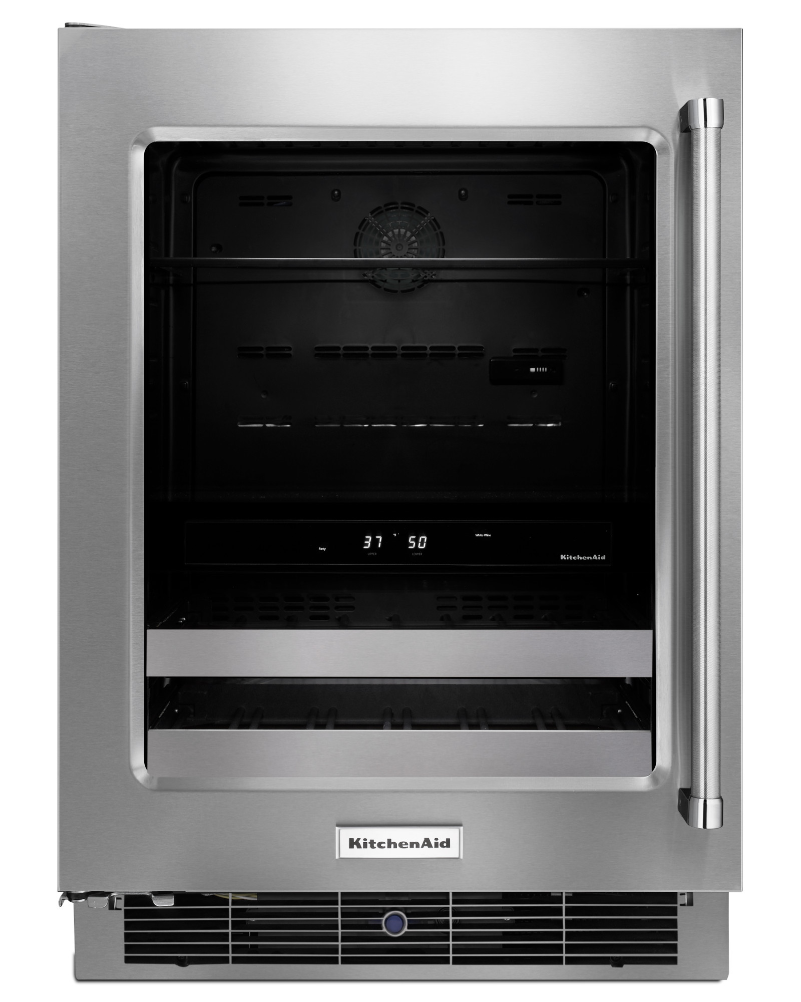 beverage kitchenaid center cooler stainless wine undercounter steel fridge cu ft door refrigerator inch swing left sears kitchen aid built