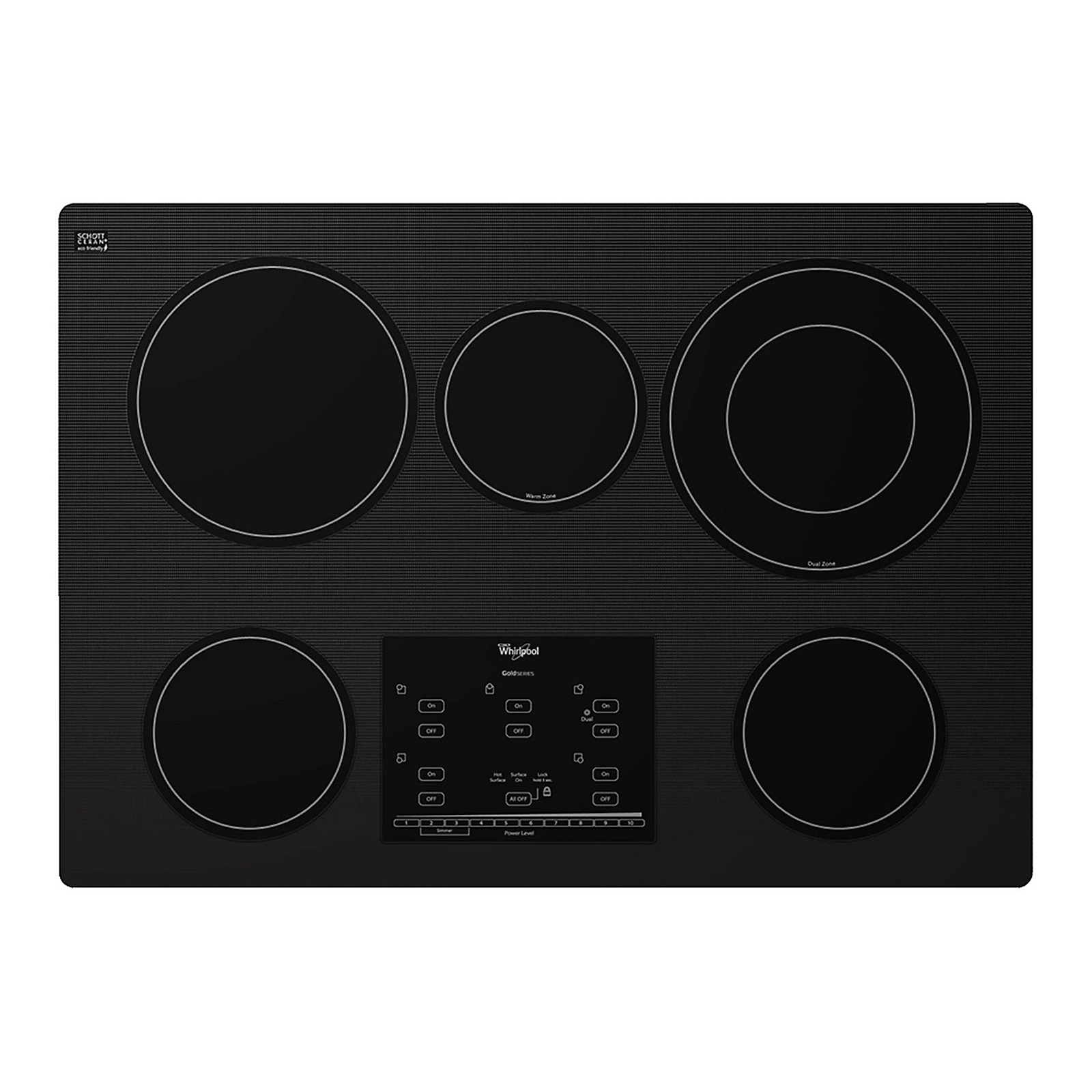 Whirlpool G9CE3065XB 30" Electric Cooktop, Black. 