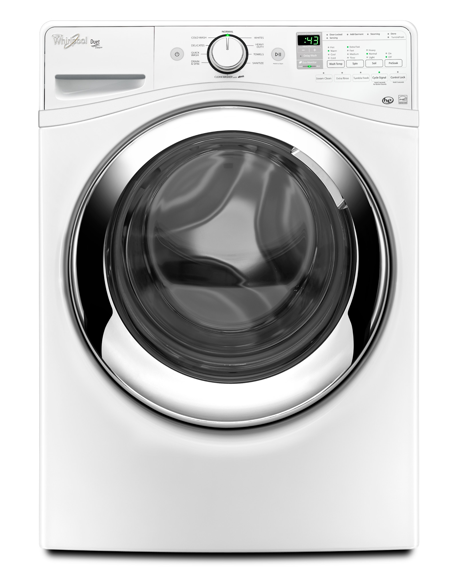 Whirlpool WFW87HEDW 4.3 cu. ft. Front Load Washer  Sears