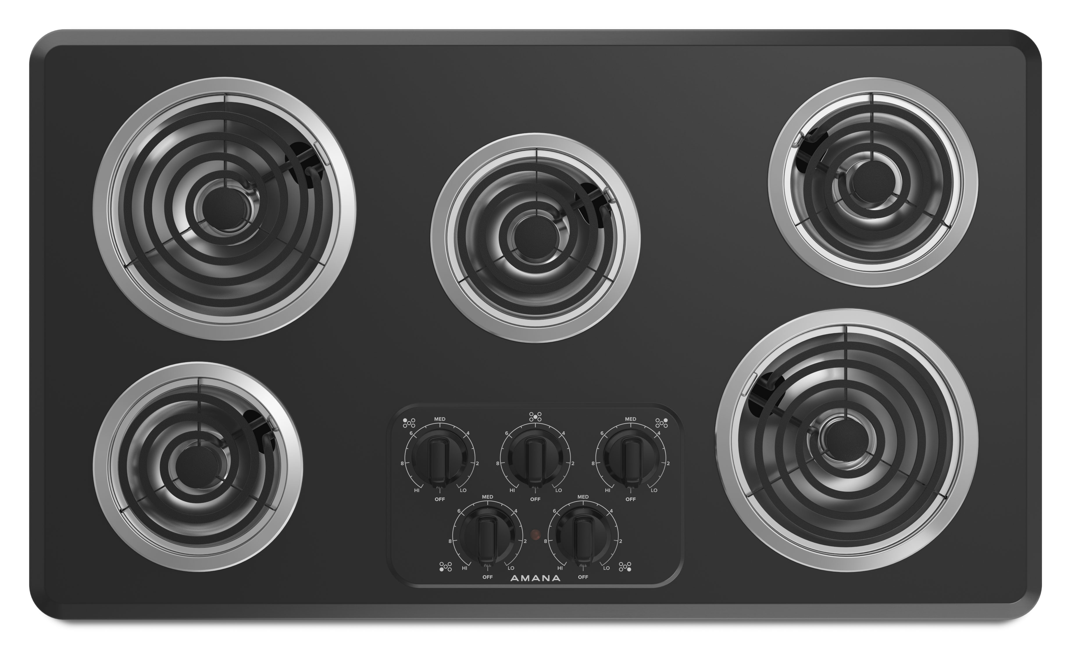 Amana ACC6356KFB 36 5-Element Electric Coil Cooktop - Black