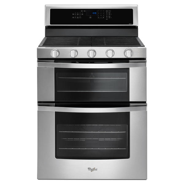 Whirlpool WGG745S0FS 6.0 cu. ft. Gas Double Oven Range with Center Oval Burner Stainless Steel