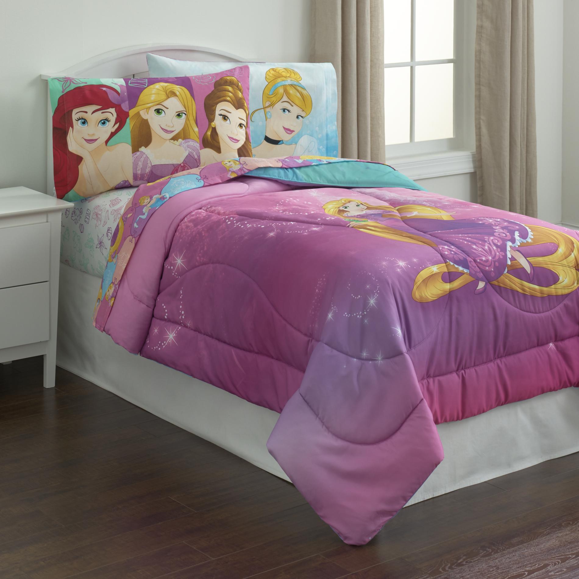 Disney Princess Girl's Reversible Twin Comforter Home