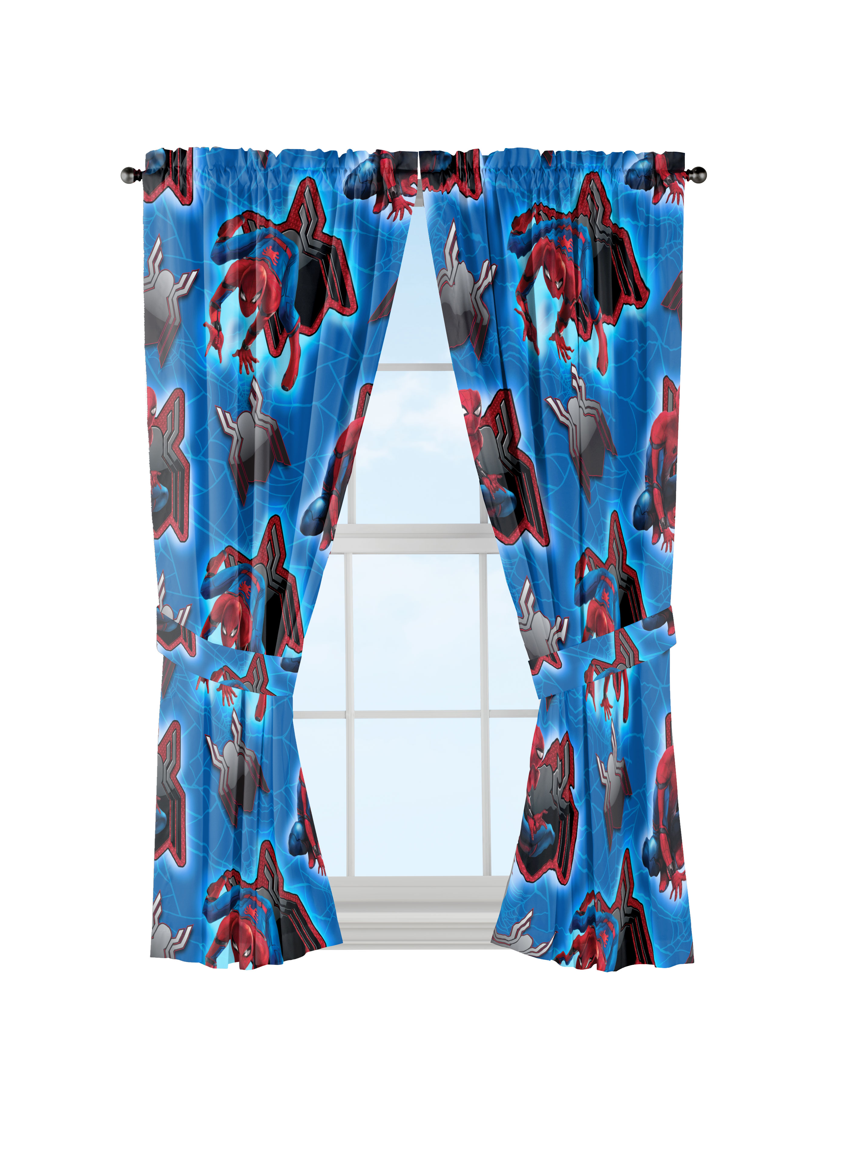 Marvel Spider Man Window Curtains 2 Piiece