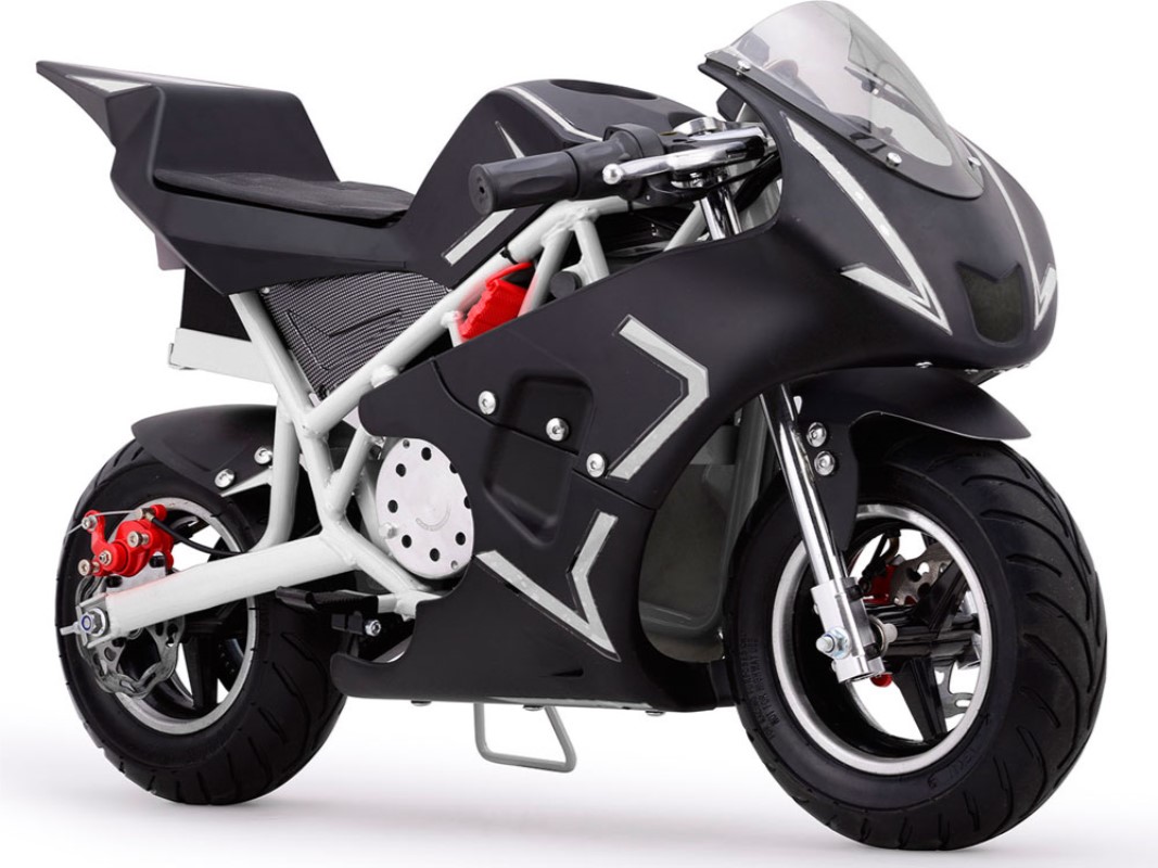 MotoTec Cali 36v Electric Pocket Bike White