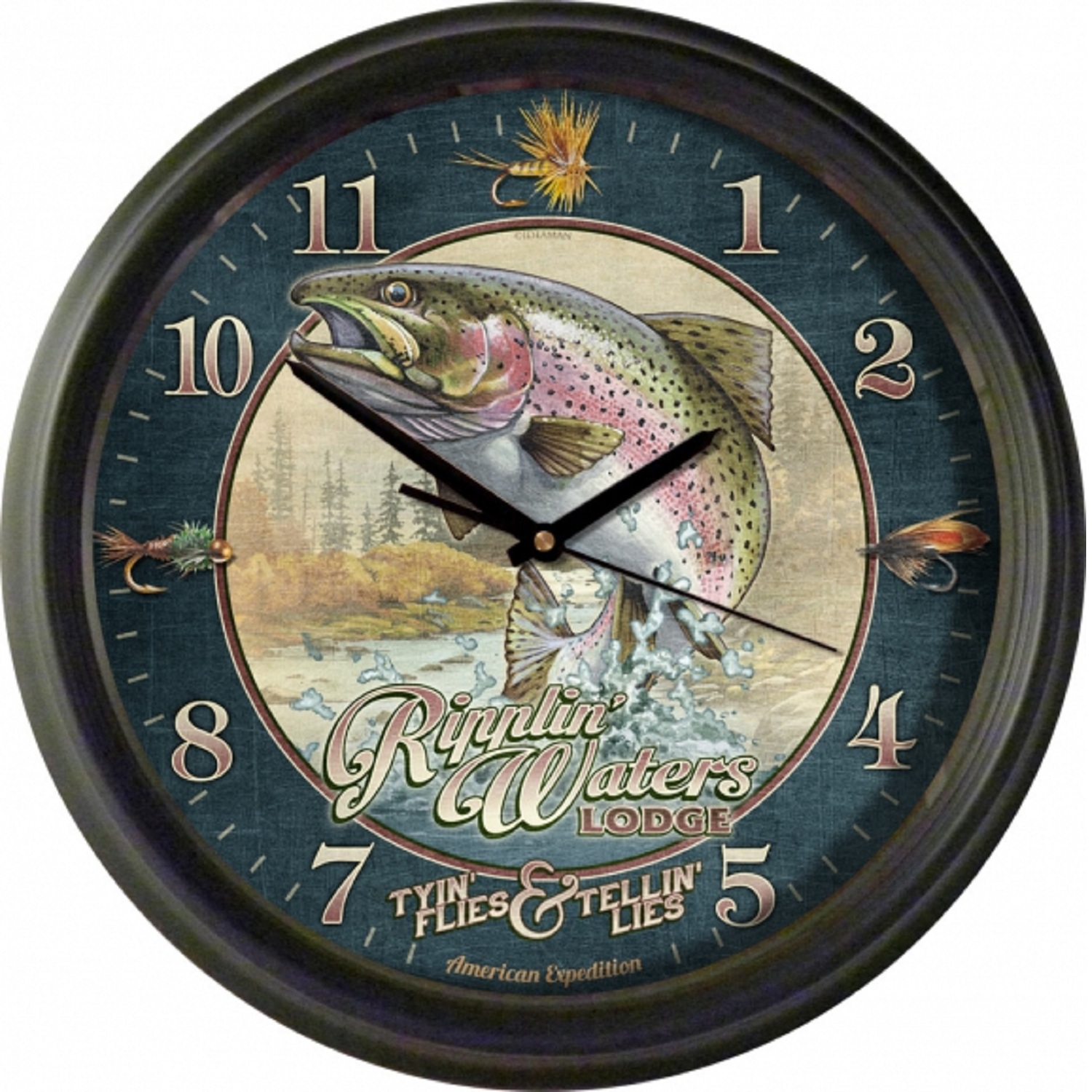 UPC 659356043638 product image for Vintage Ripplin Waters Lodge Clock | upcitemdb.com