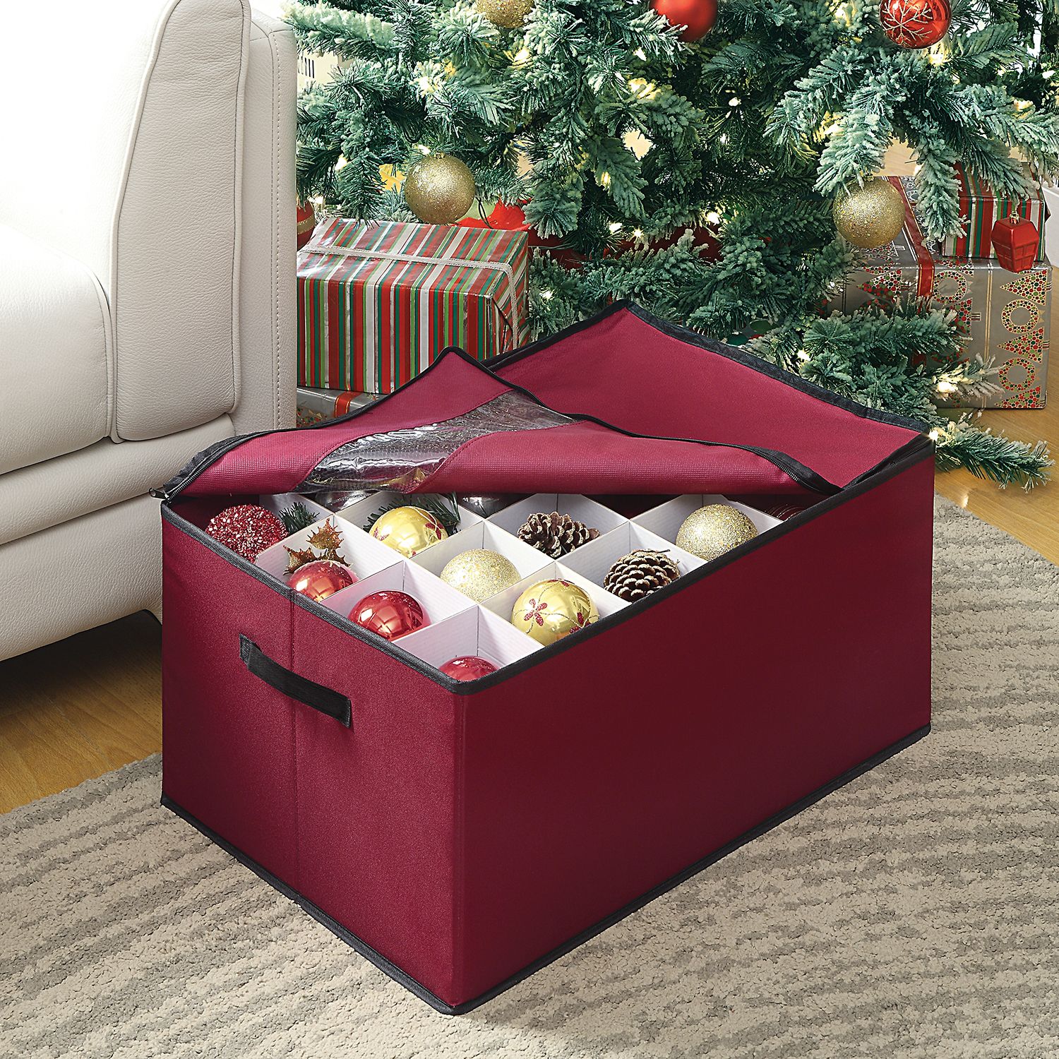 Christmas Ornament Storage Boxes, Containers  Buy Online  Santa's Site