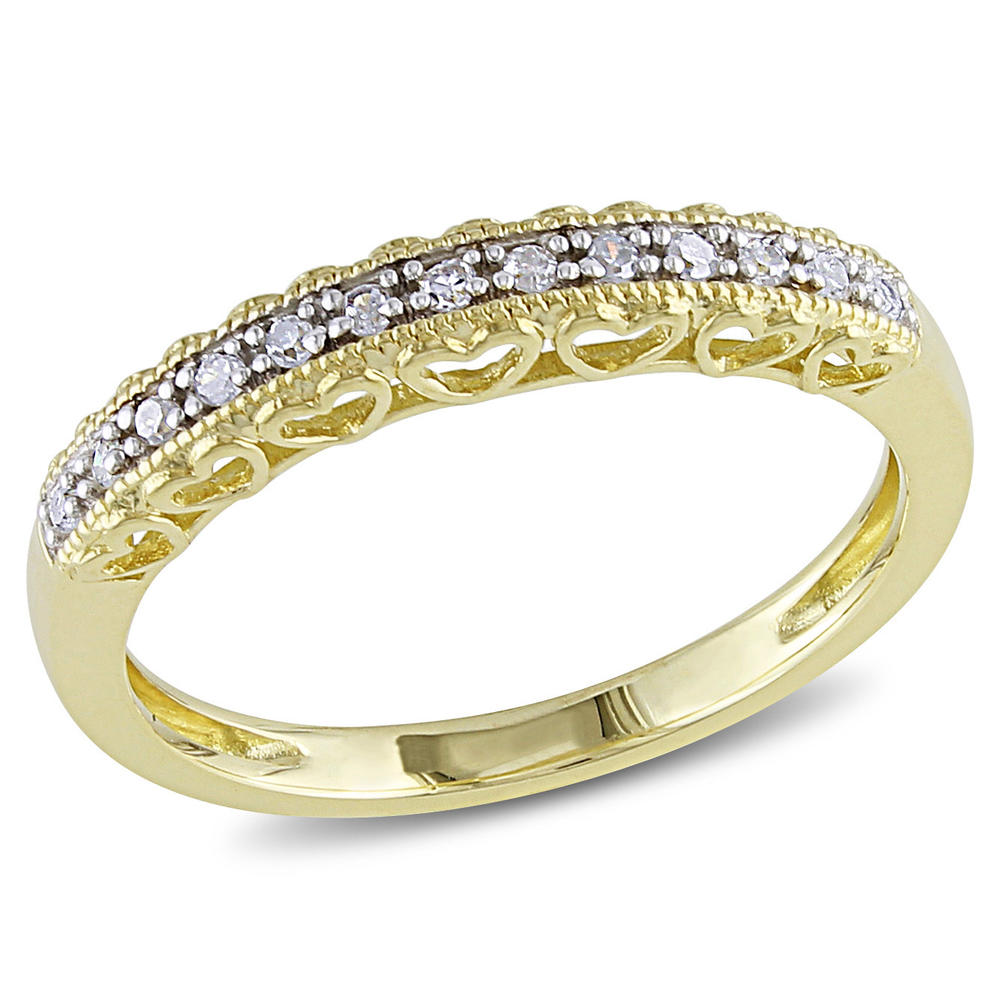 0.078 Cttw. 10k Yellow Gold Diamond Wedding Band (G-H I3)