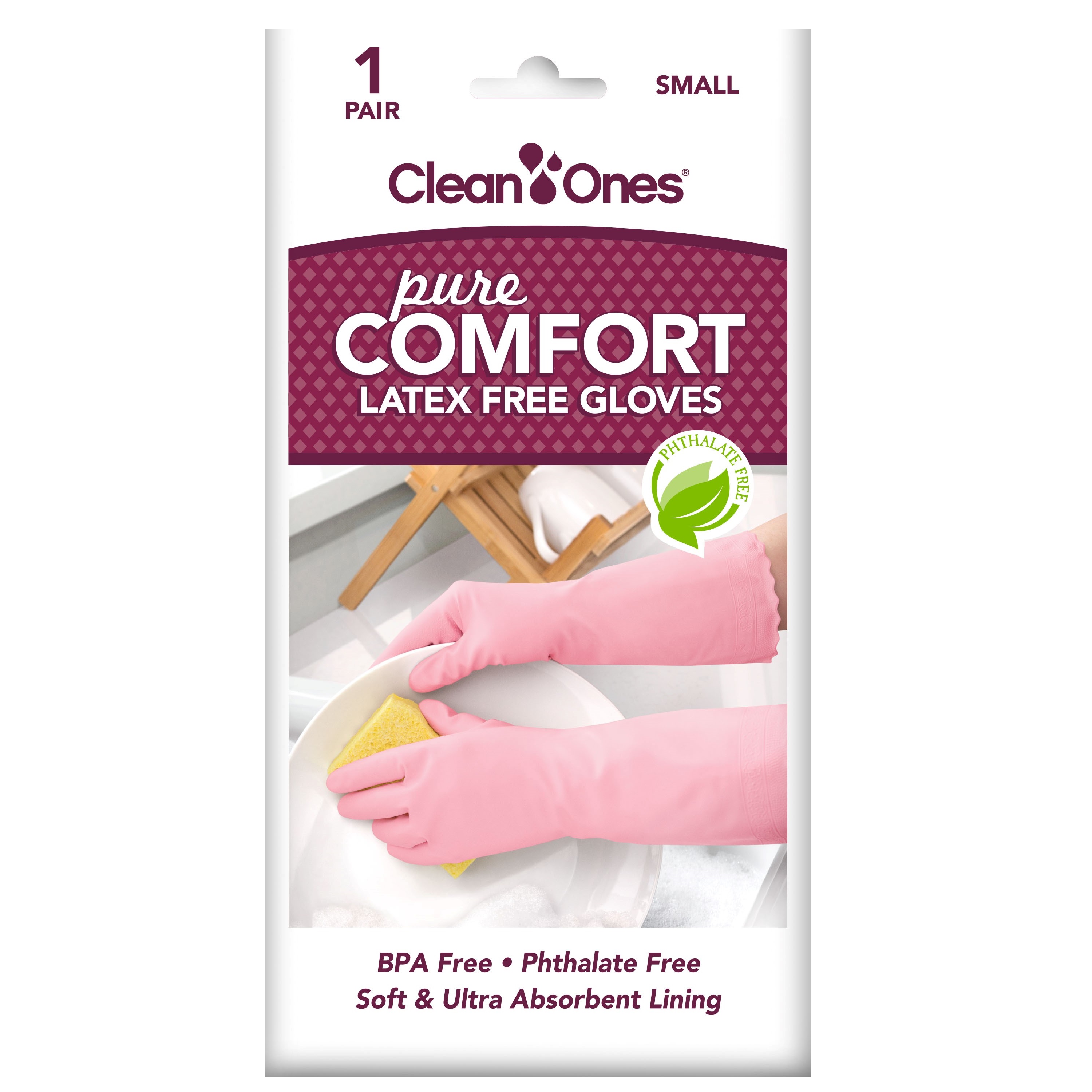 UPC 051386450019 Clean Ones Pure Comfort Latex Free Gloves, Small, 1