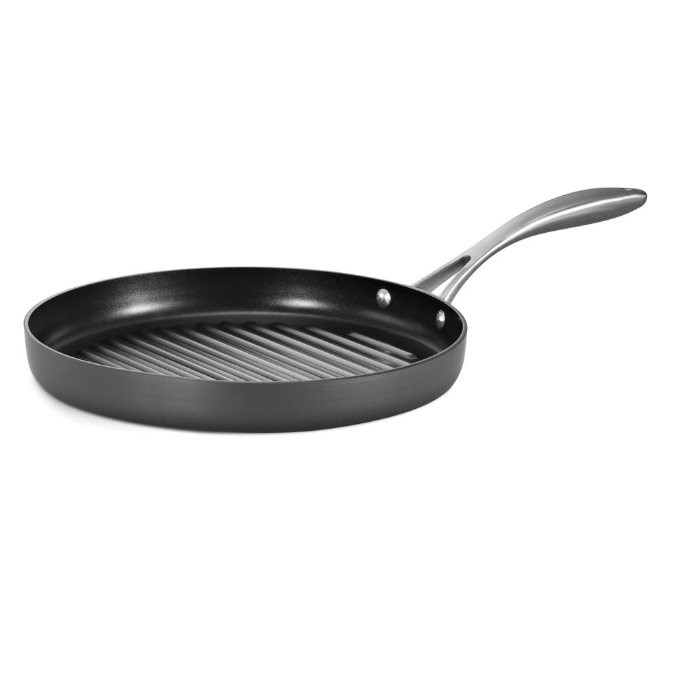 Gourmet Hard Anodized 12 in Round Grill Pan