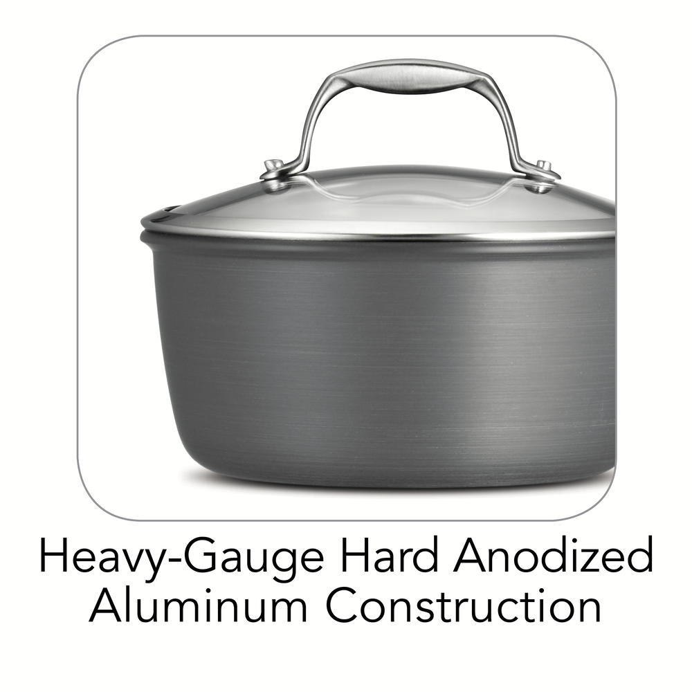 Gourmet Hard Anodized 2 Qt Covered Sauce Pan