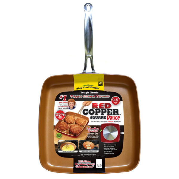 As Seen On Tv 11376 6 Red Copper 9 5 Square Dance Pan Prepare, cook, and serve in just one pan! as seen on tv 11376 6 red copper 9 5 square dance pan