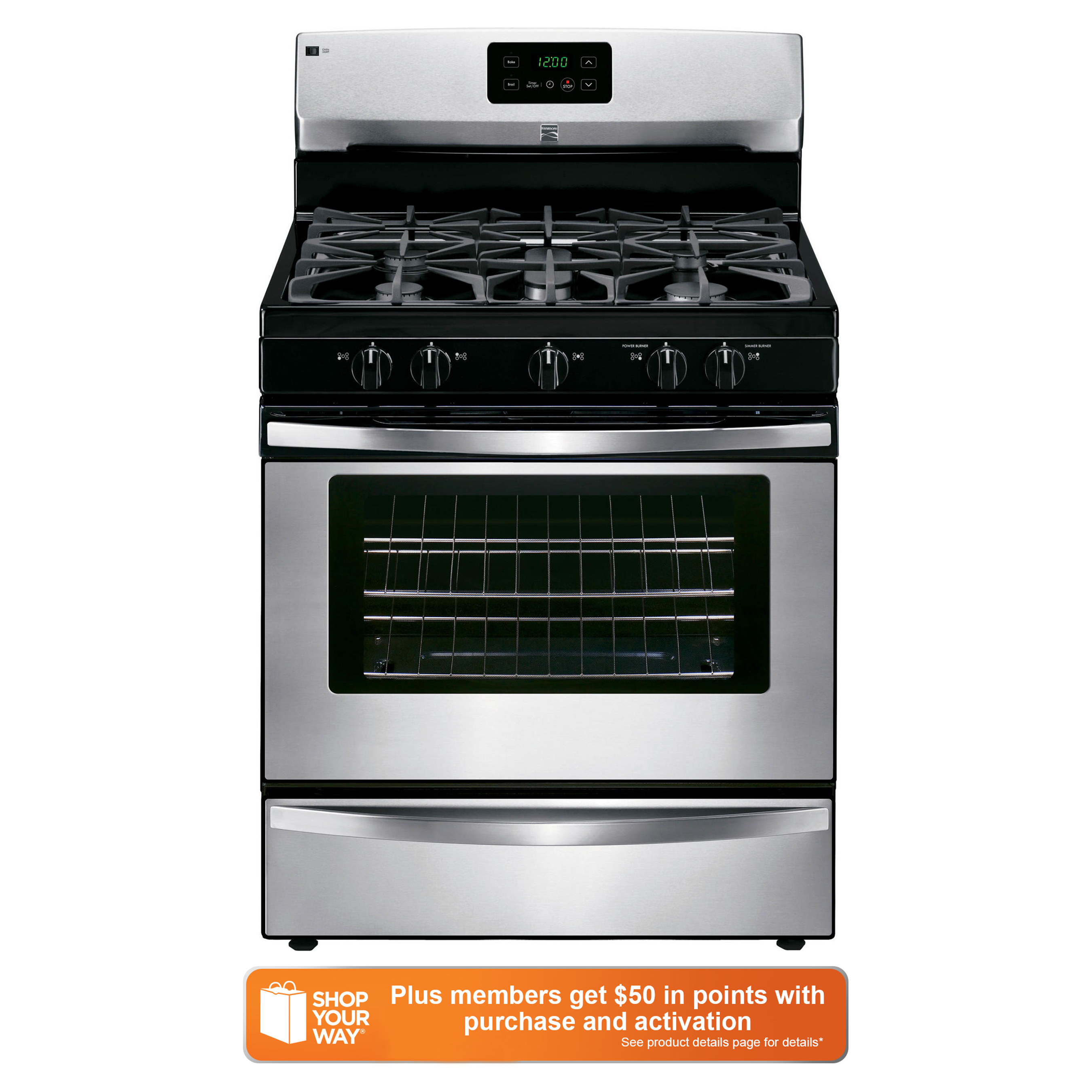 Kenmore 73433 4.2 cu. ft. Freestanding Gas Range Stainless Steel