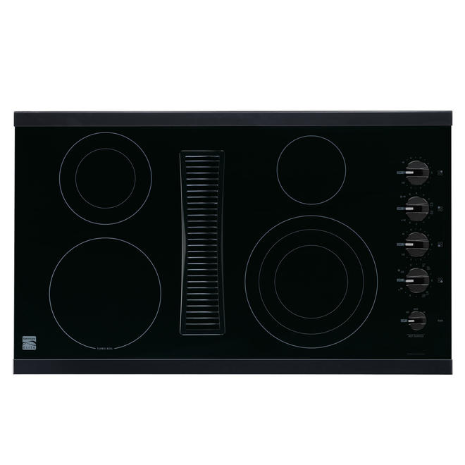 Kenmore Elite 44129 36" Downdraft Electric Cooktop Black Sears