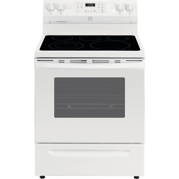Kenmore 92622 5 3 Cu Ft Electric Self Clean Radiant Range White Sears Hometown Stores