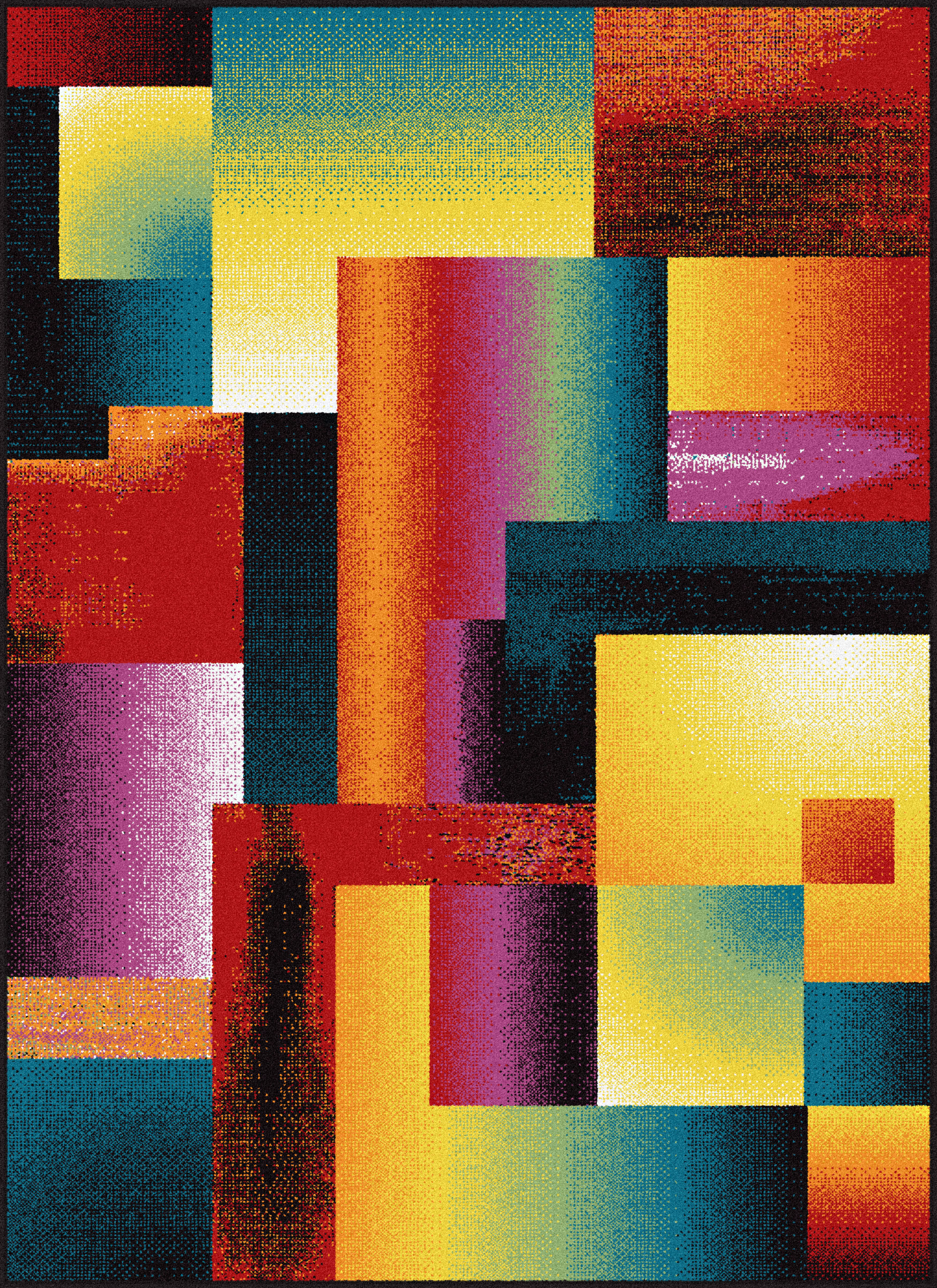 Tayse Rugs Symphony Mondria Abstract Area Rug - 5u00273u0027u0027 x 7u0027
