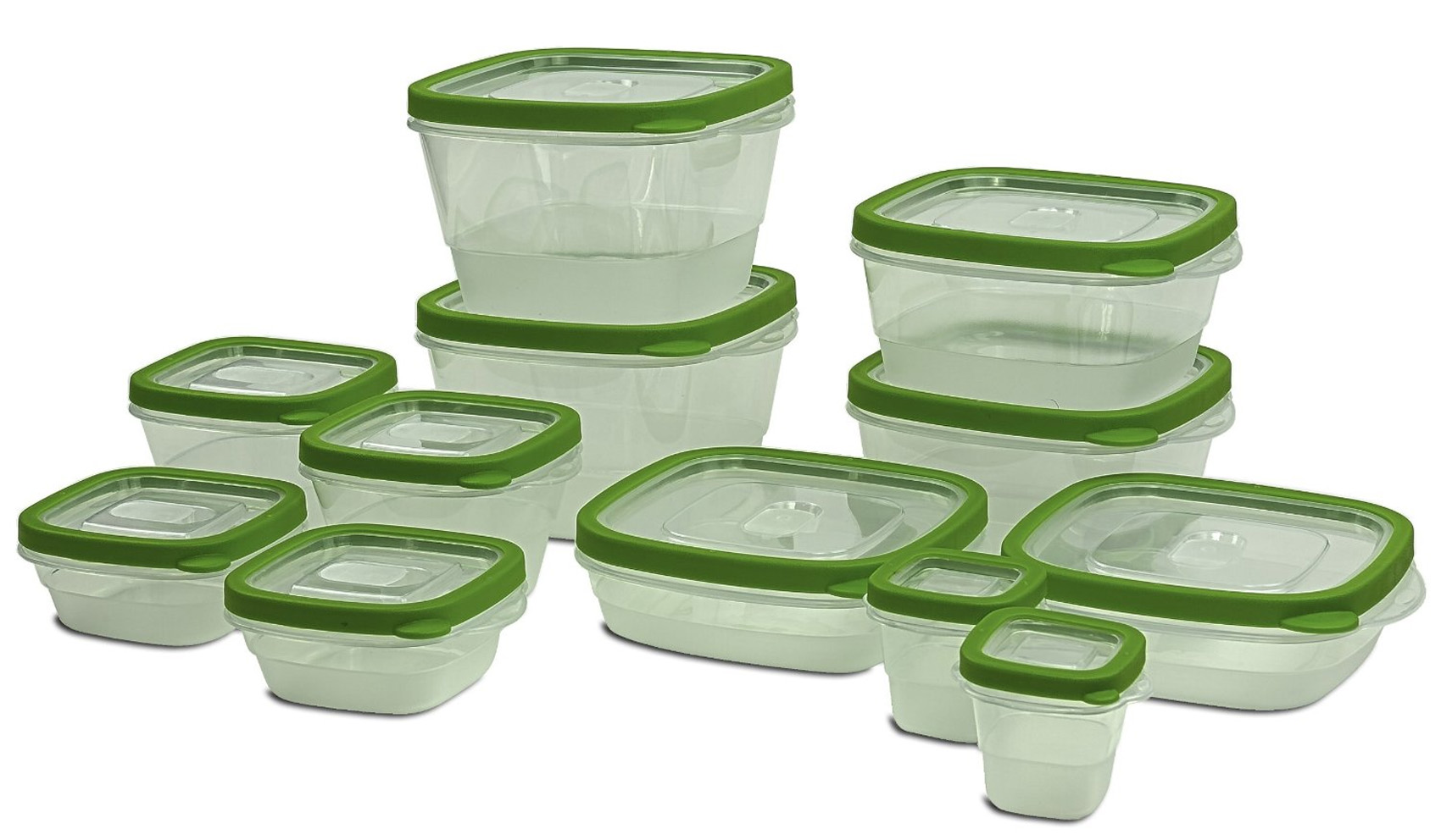 MW1475 24 Piece Food Storage Container Set with Green lids Sears Outlet