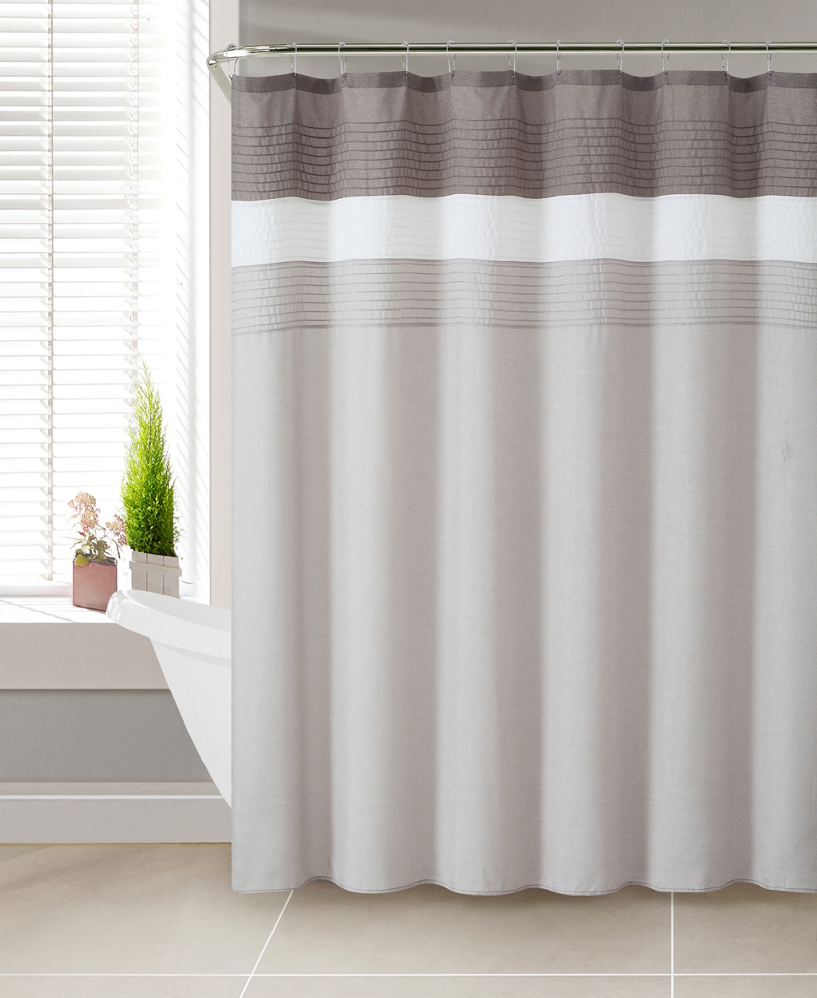 Colormate Regan Shower Curtain Taupe Home Bed Amp Bath