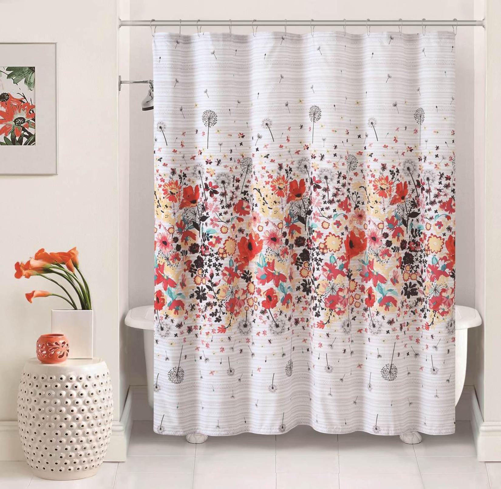 Magnolia 72x72 Shower Curtain Multicolor Shop Your Way Online