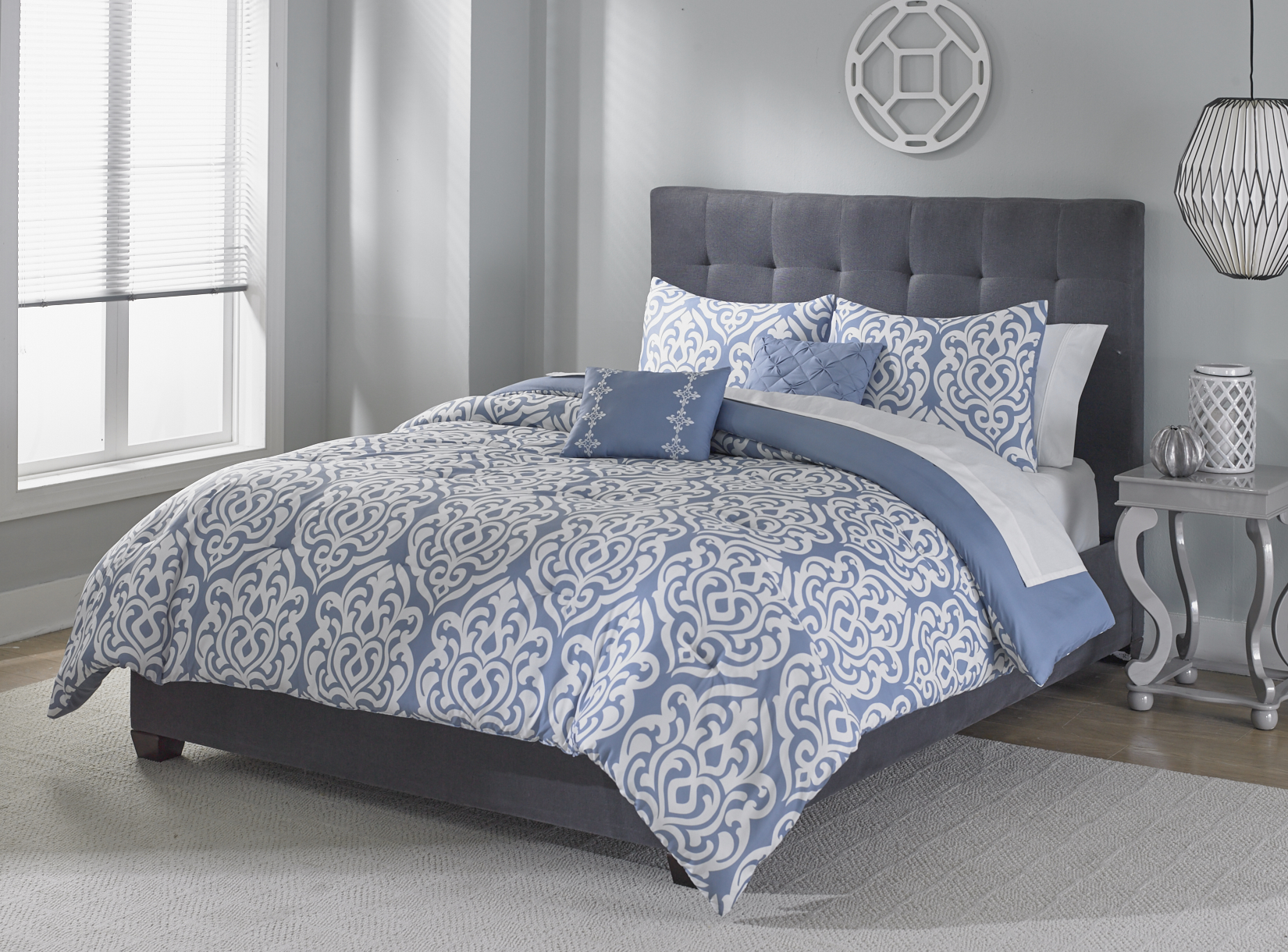 Colormate 5-Pc. Swirls Comforter Set &#8211; Slate