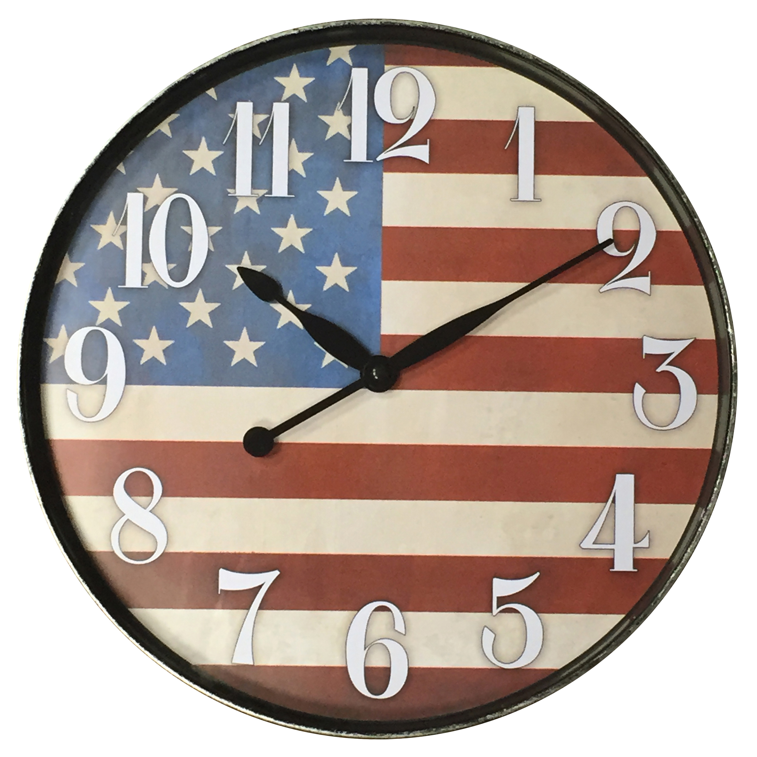 Westclox 12 Inch American Flag Patriotic Wall Clock