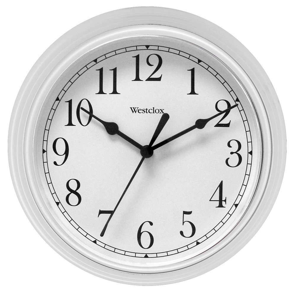 Westclox 9 Inch White Wall Clock