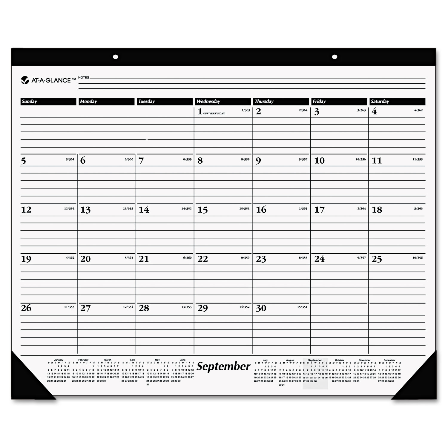 AT-A-GLANCE AAGSK241600 Ruled Desk Pad, 22 x 17, 2016-2017