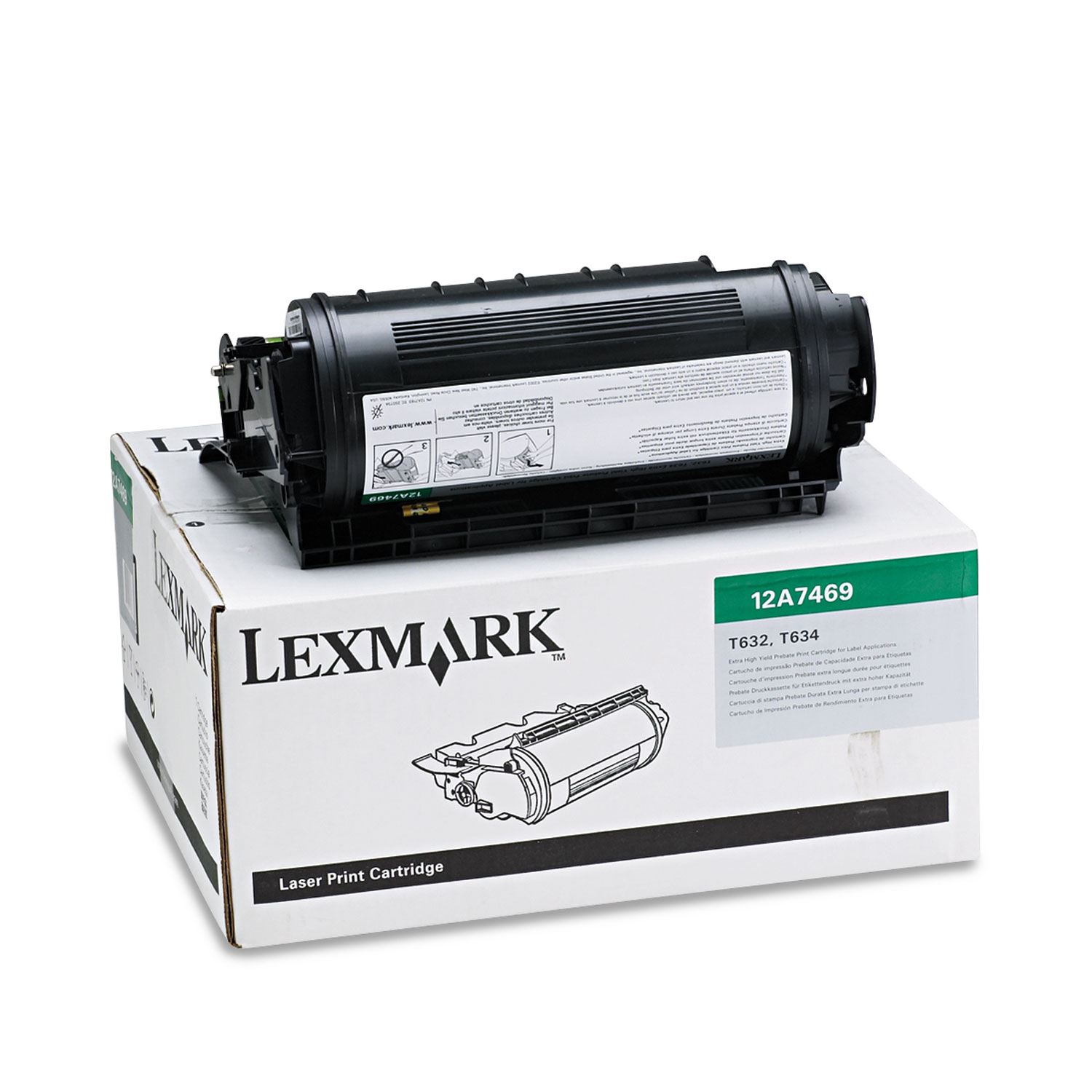 Lexmark LEX12A7469  12A7469 Extra High-Yield Toner, 32000 Page-Yield, Black