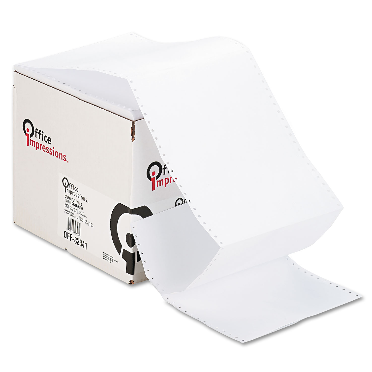 Office Impressions Computer Paper- 20lb- 9-1/2 x 11- Letter Trim Perforation- White- 2400 Sheets Office Impressions Computer Paper- 20lb- 9-1/2 x 11- Letter Trim Perforation- White- 2400 Sheets