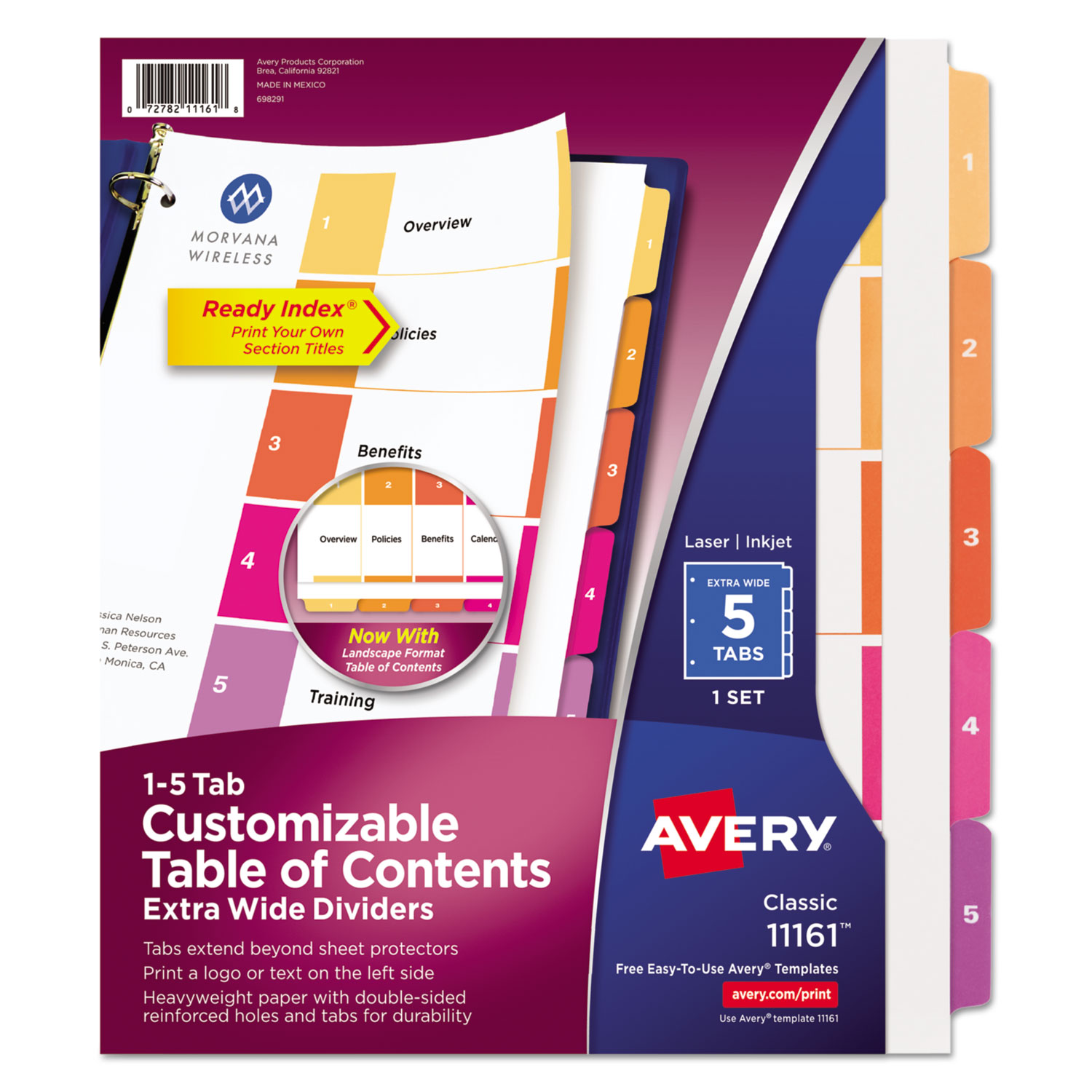 UPC 072782111618 Avery Ready Index ExtraWide Multicolor Dividers