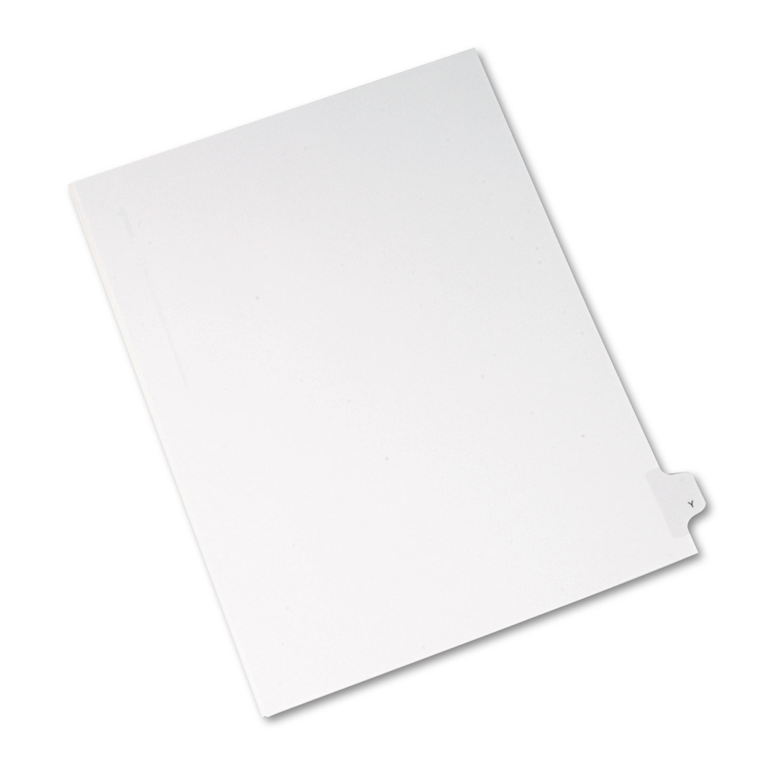 Avery AVE82187  Allstate-Style Legal Exhibit Side Tab Divider, Title: Y, Letter, White, 25/Pack