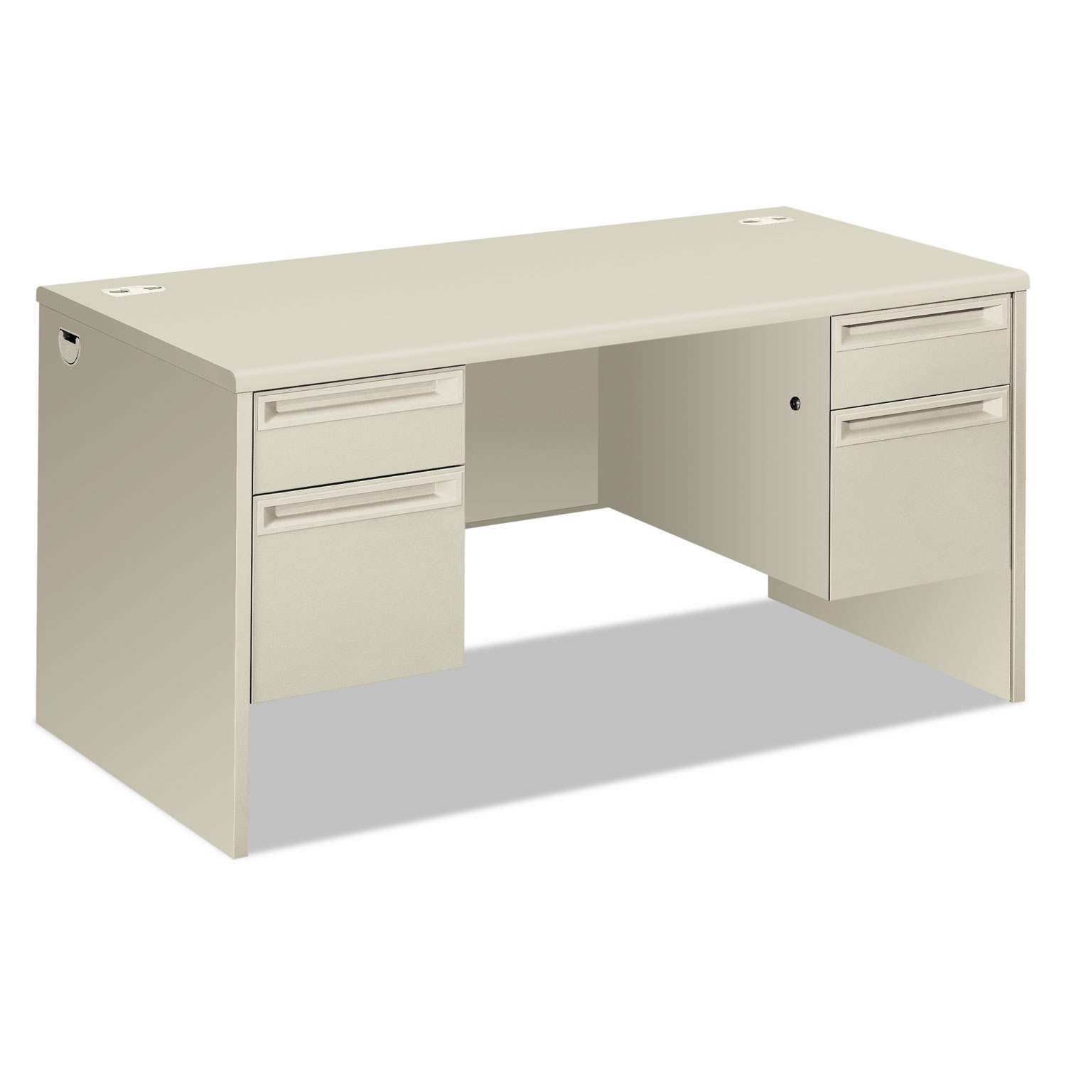 HON HON38155QQ 38000 Series Double Pedestal Desk, 60w x 30d x 29-1/2h, Light gray