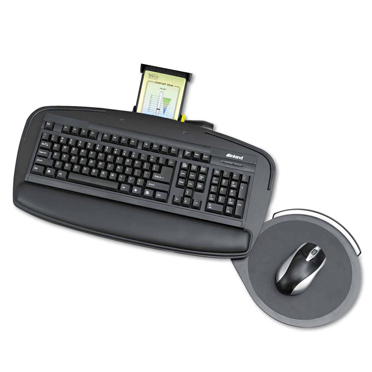 Safco SAF2143BL  Premier Series Keyboard Platforms, 21w x 11-1/2d, Black