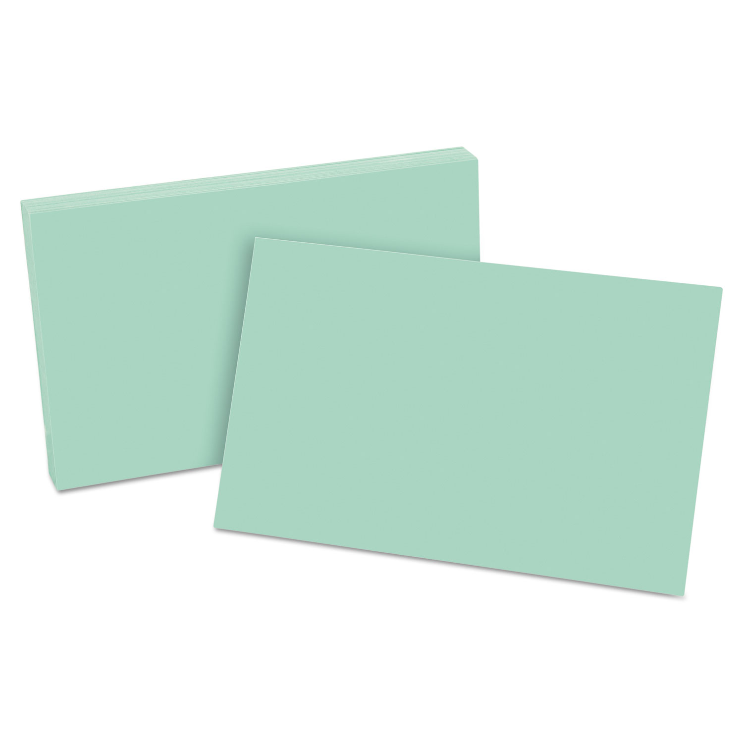 Oxford OXF7520GRE Unruled Index Cards, 5 x 8, Green, 100/Pack