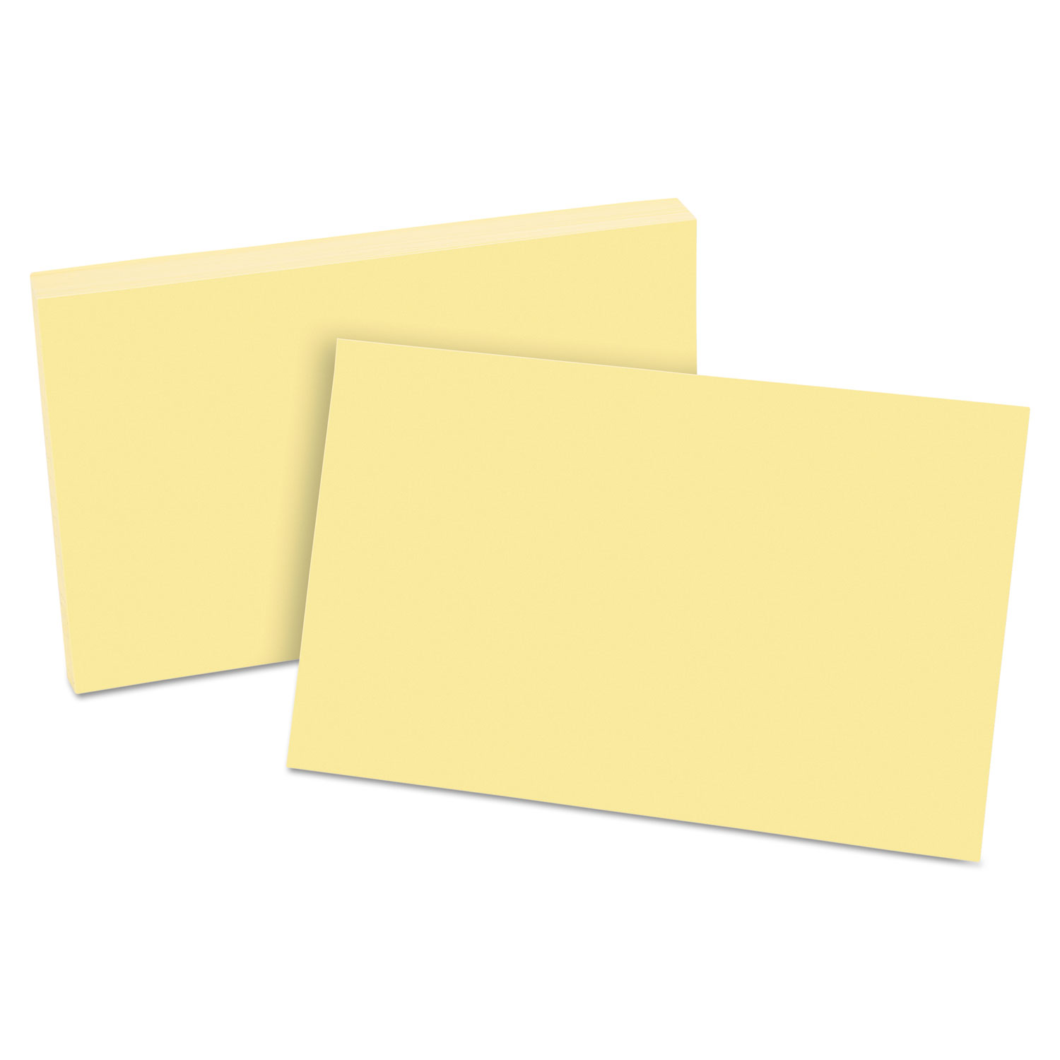 Oxford oxf7520CAN Unruled Index Cards, 5 x 8, Canary, 100/Pack