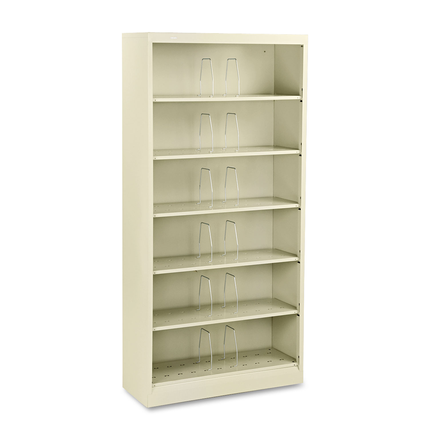 HON 600 Series Steel Open Shelf Files, Six-Shelf, 36w x 13-3/4d x 75-7/8h, Putty