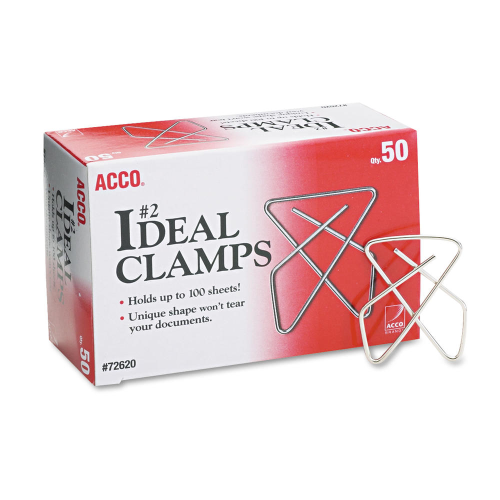 Ideal Clamps, Metal Wire, Small, 1 1/2", Silver, 50/Box