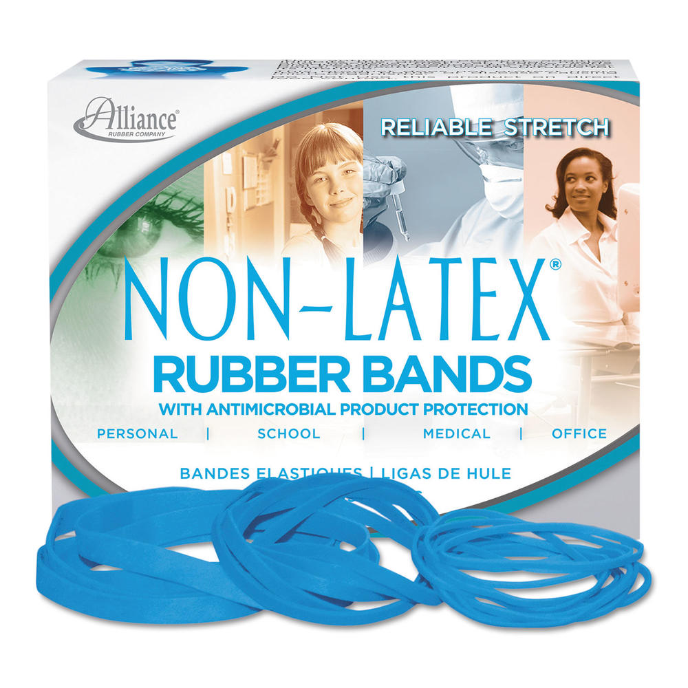 Antimicrobial Non-Latex Rubber Bands, Sz. 117B, 7 x 1/8, .25lb Box