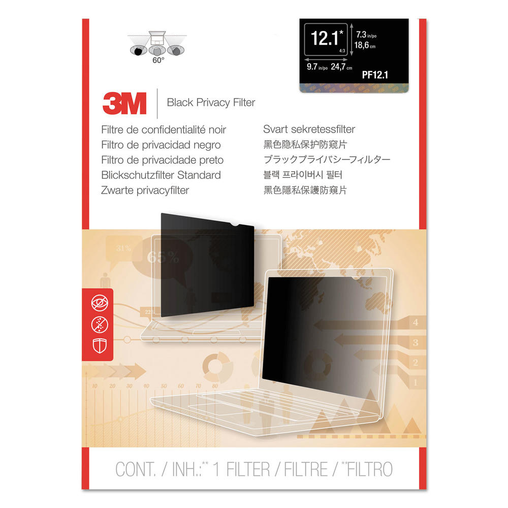 3M MMMPF121C3B Blackout Frameless Privacy Filter for 12.1" Notebook