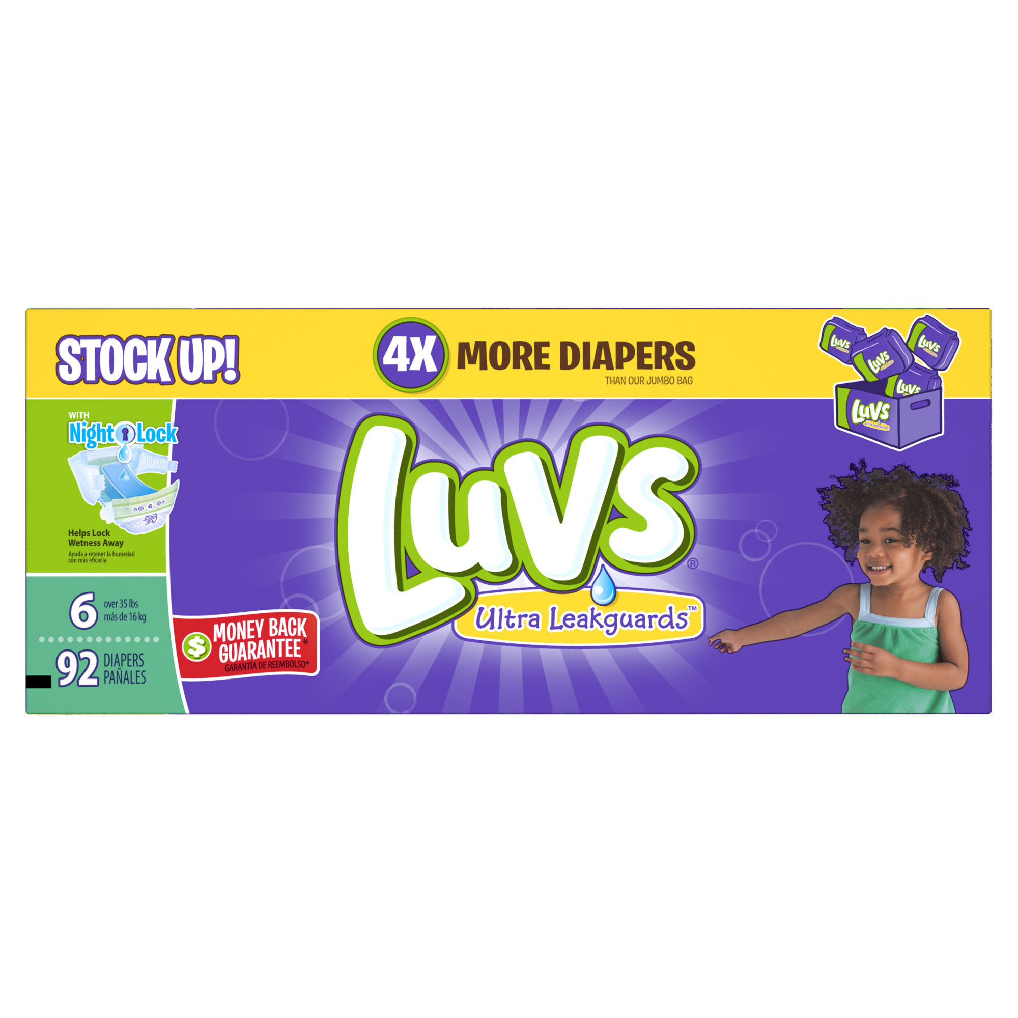 Luvs Ultra Leakguards Diapers Size 6 64 count