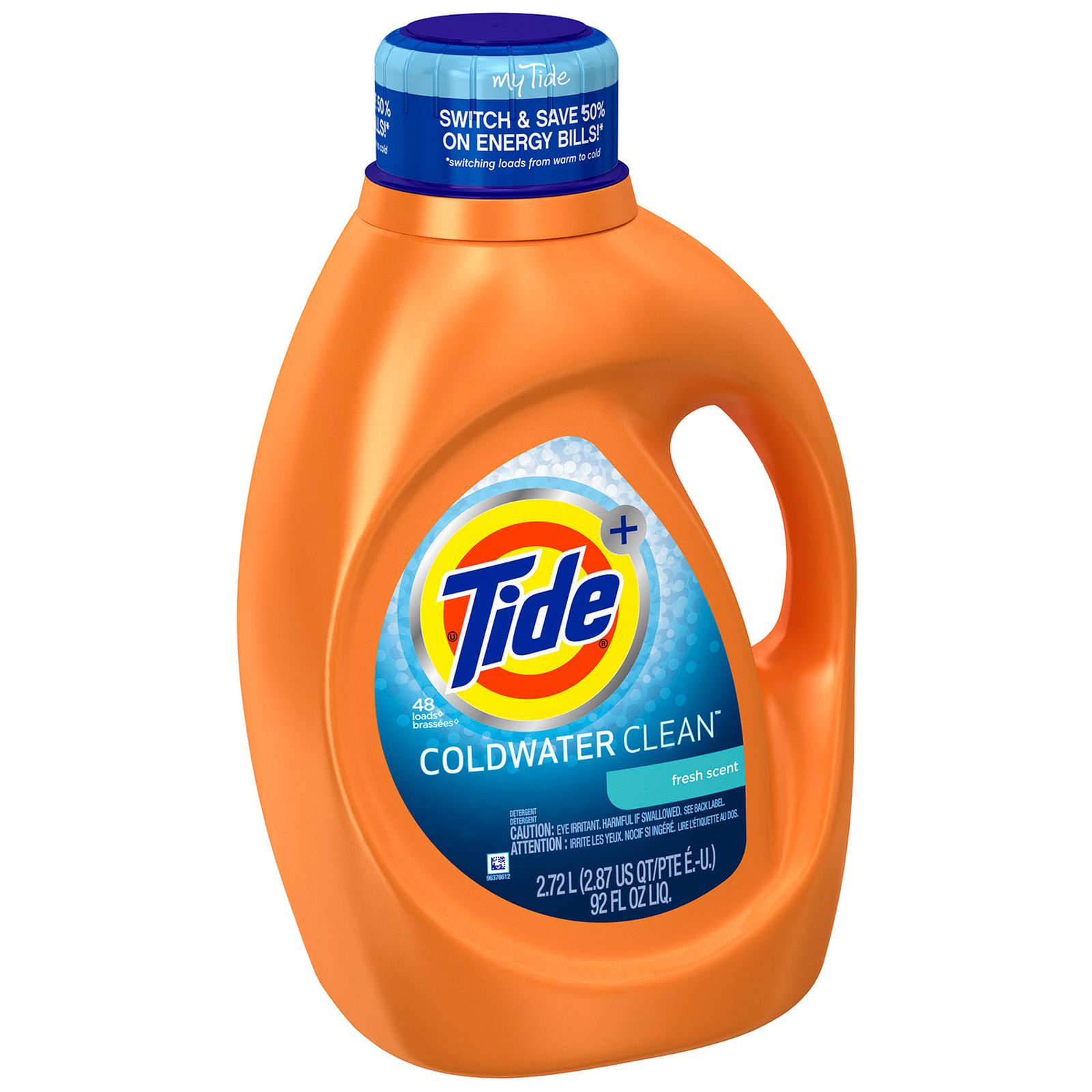 Tide Coldwater Clean Liquid Fresh Scent Laundry Detergent, 92 fl oz