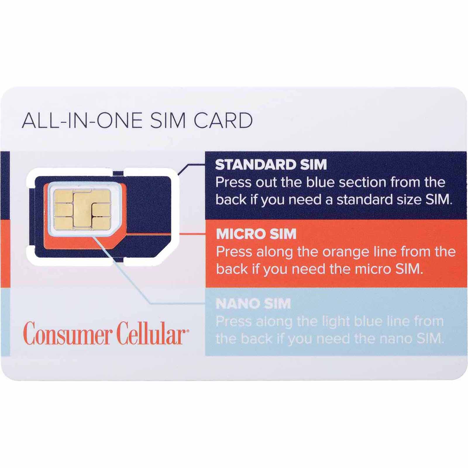 Consumer Cellular All-In-One SIM Card