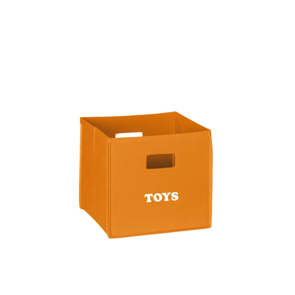 Orange Folding Storage Bin with Print - Toys