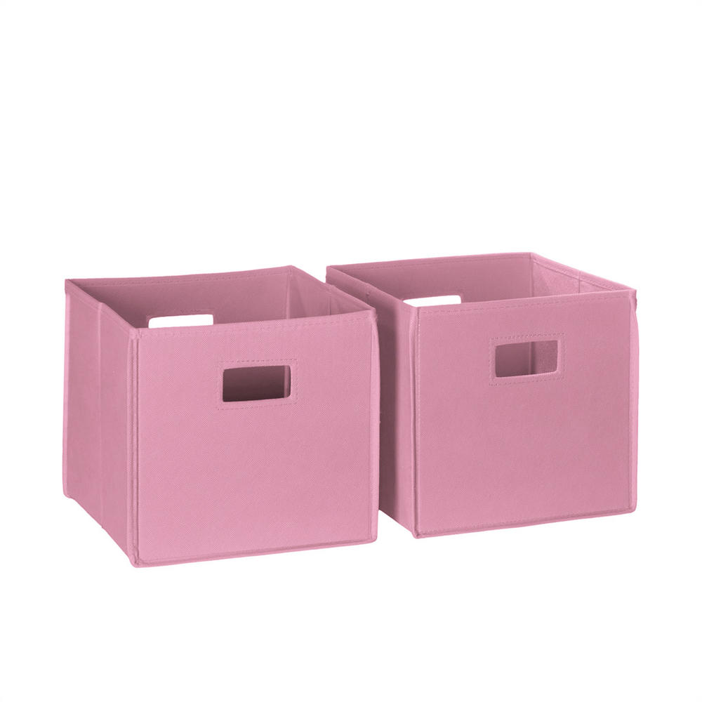 RiverRidge 2 Pc Folding Storage Bin Set - Pink